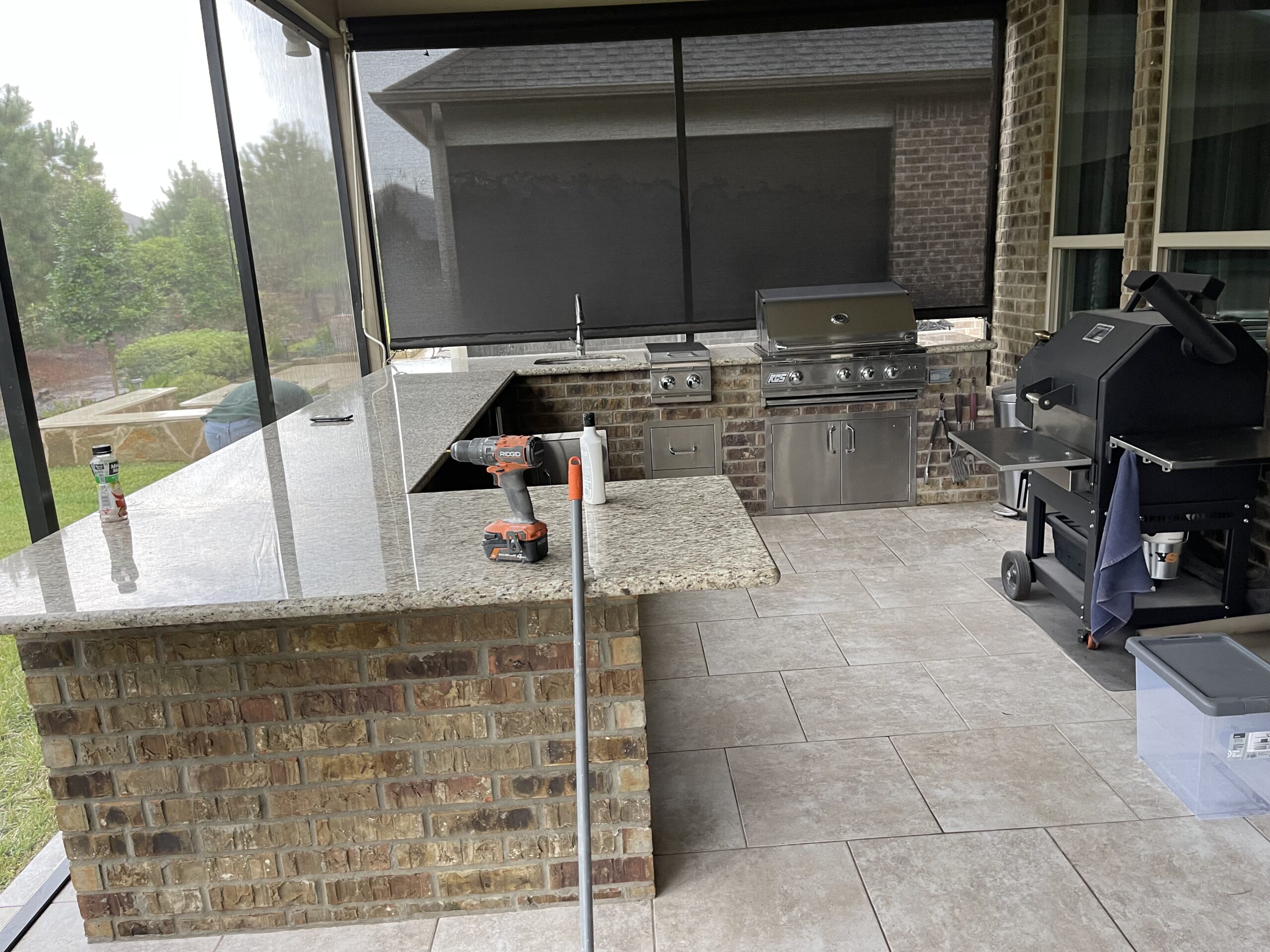custom outdoor kitchen built in spring tx by GF Outdoor Solutions